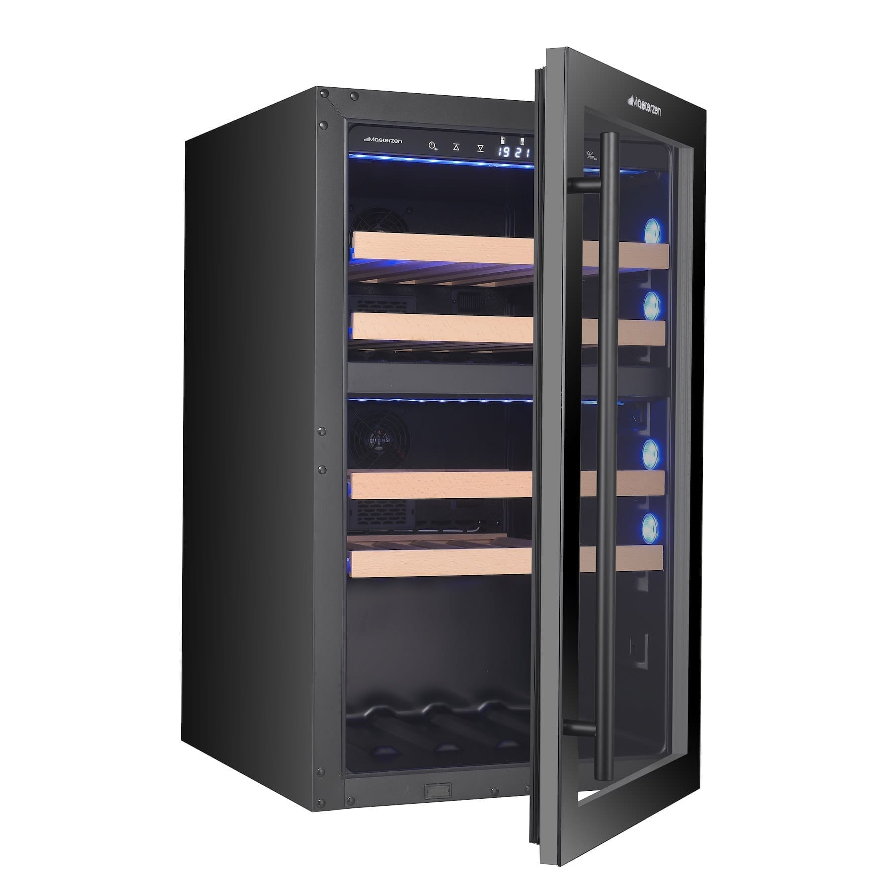 xpr w40dt Ελεύθερος Διζωνικός Συντηρητής Κρασιών 44 Φιαλών | Μαύρη Πόρτα