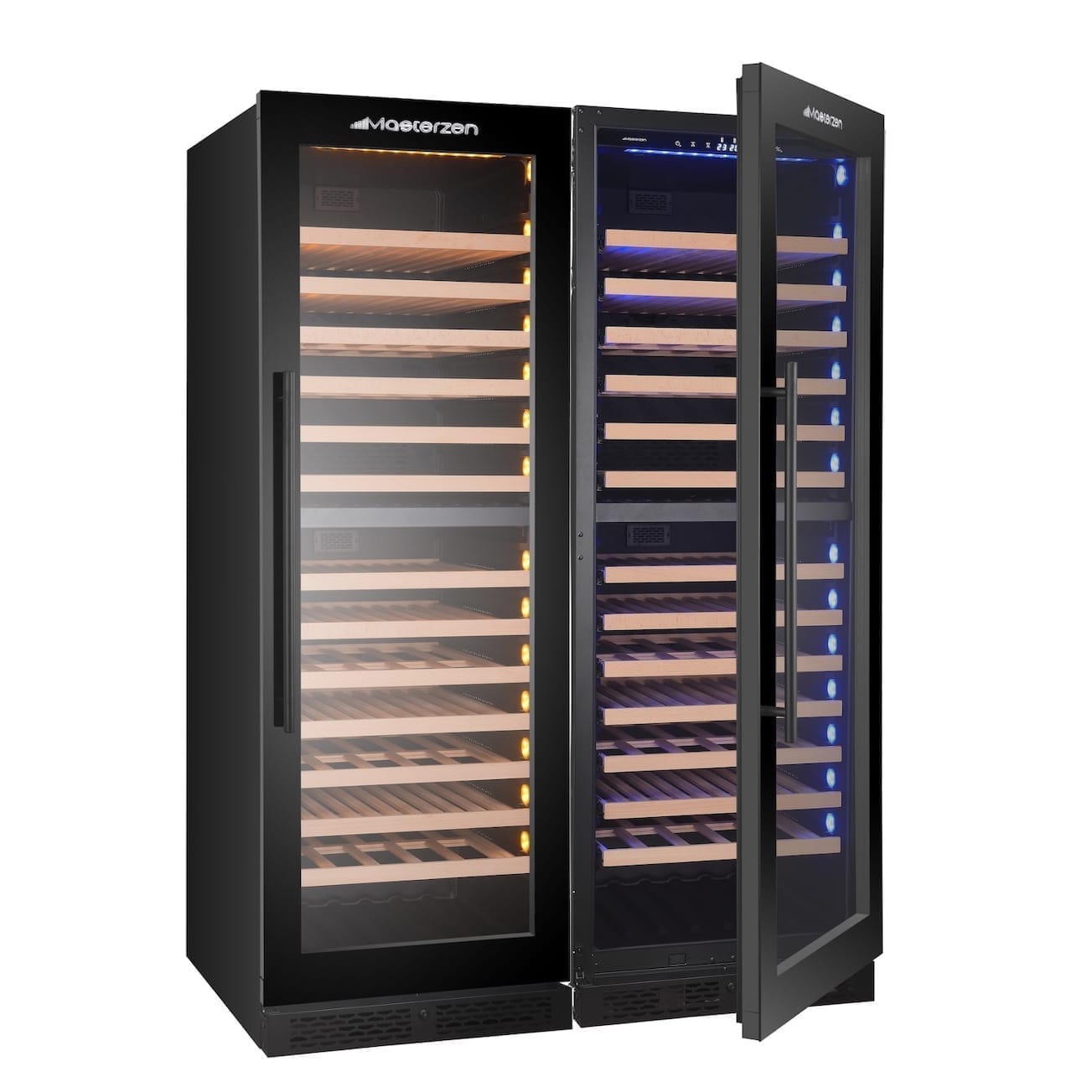 xpr w320 Ελεύθερος / Εντοιχιζόμενος Τριζωνικός Συντηρητής Κρασιών 317 φιαλών | Μαύρη Πόρτα